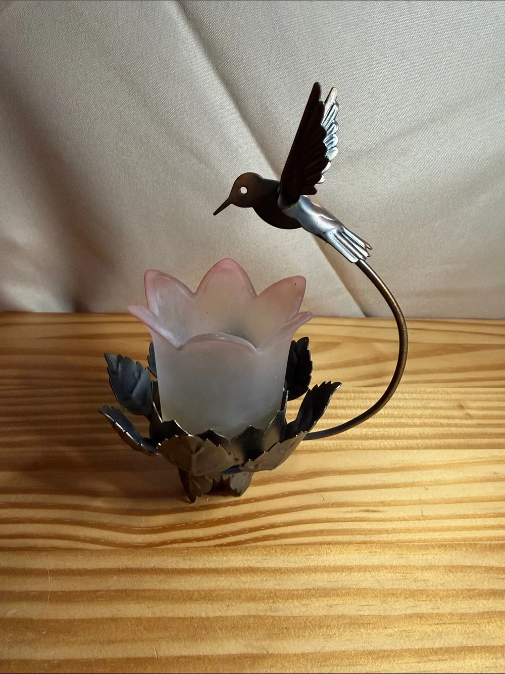 PartyLite Vintage Hummingbird Votive Candle Holder Metal Topper Set of 2
